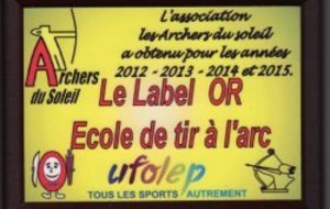 Et voici le Label d'OR de l'école de tir