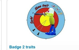 Badge découverte sarbacane 3 traits