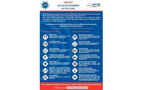 Consignes et gestes barrières pour la pratique du tir à l'arc