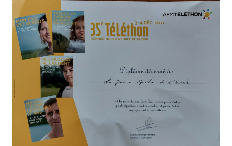 Diplôme du TELETHON 2021